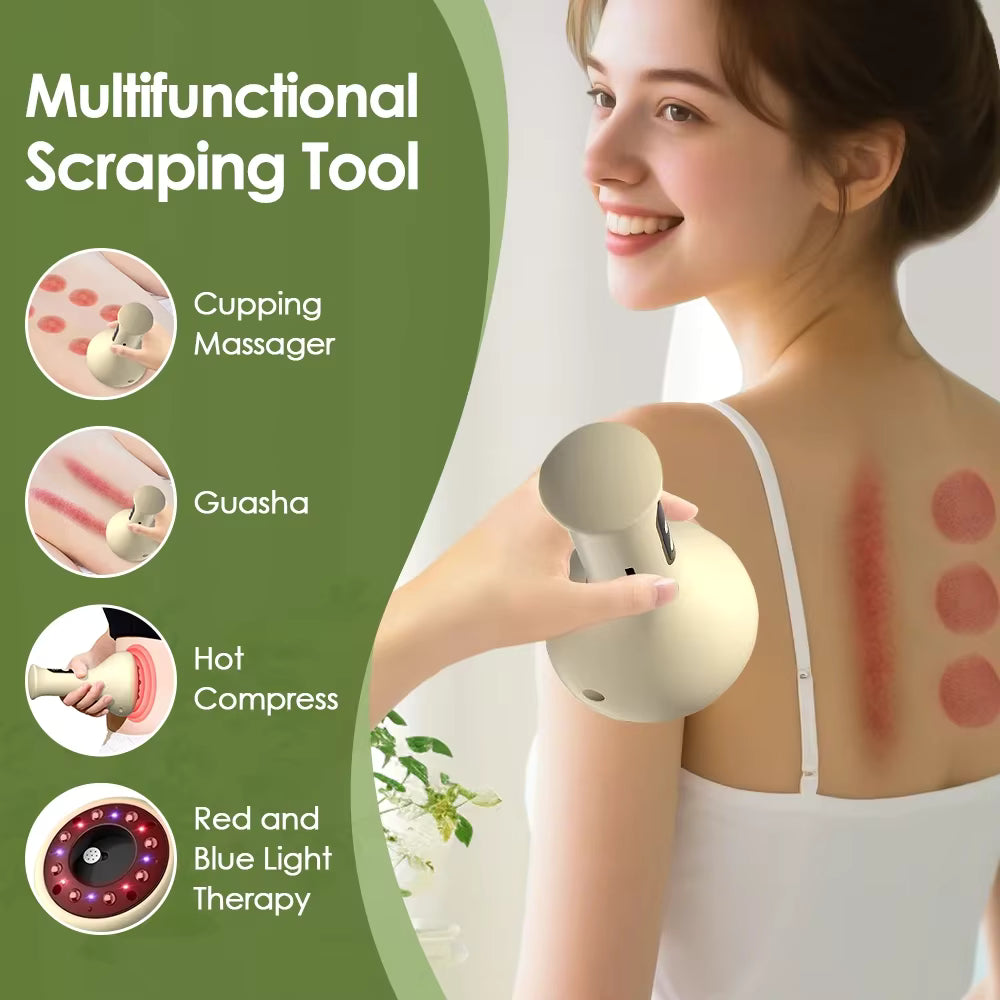 USB Rechargeable Handheld Abdominal & Body Guasha Cupping Massager